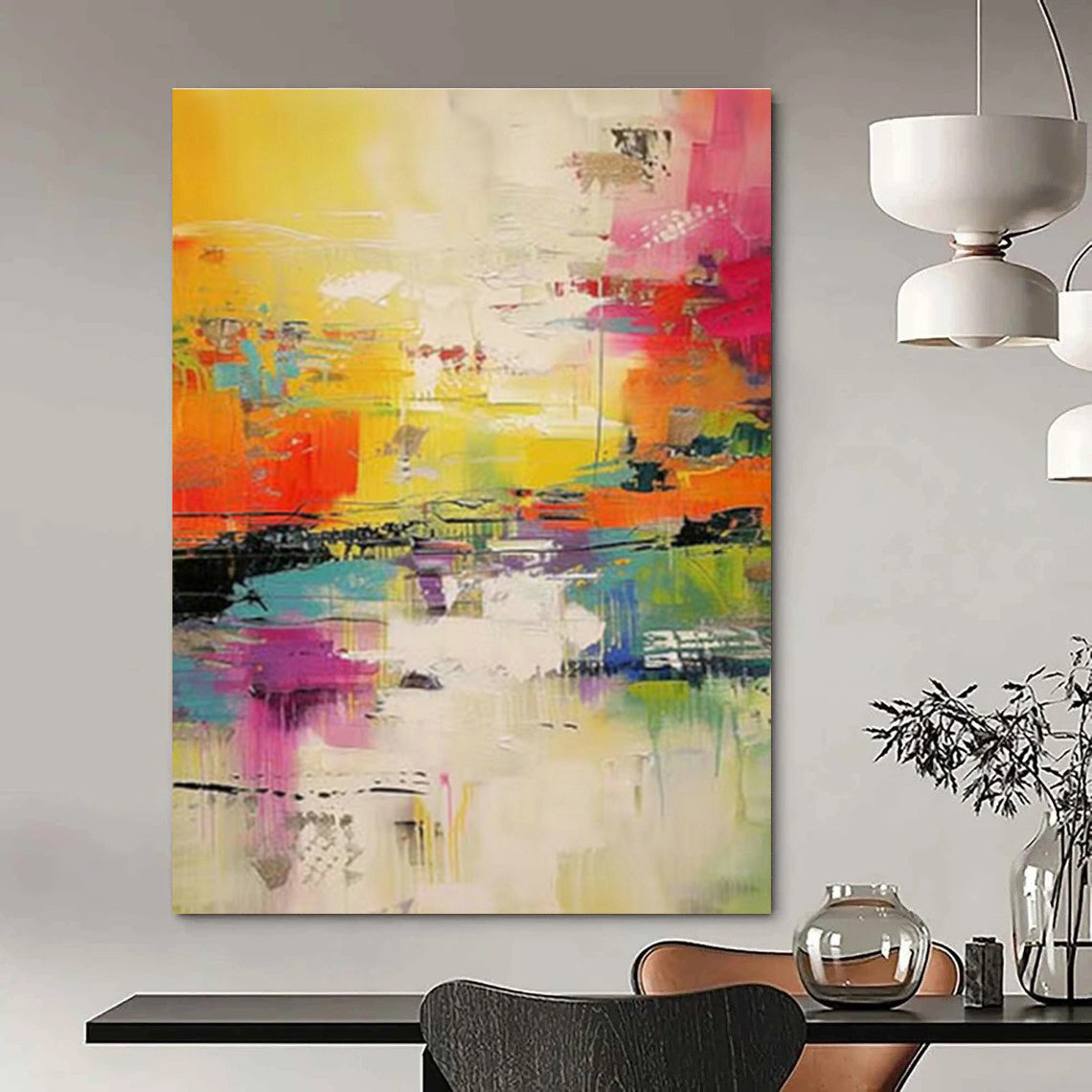Customization of Large - sized Hand - Painted Abstract Paintings for Bedroom, Demonstrate Personalized Taste DLZ0364