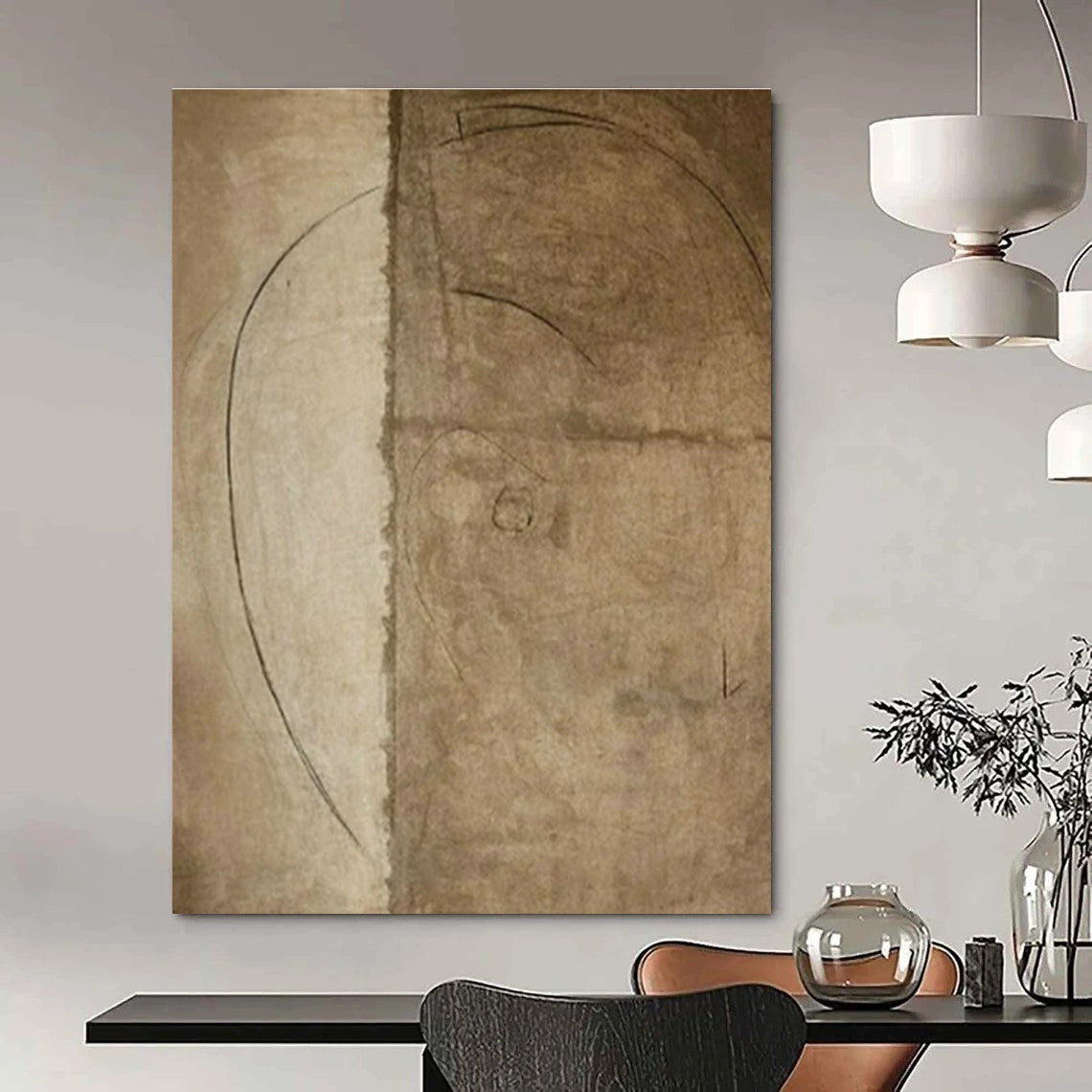 Large Custom Handmade Abstract Painting for Living Room and Cottage Entryway DLZ1582