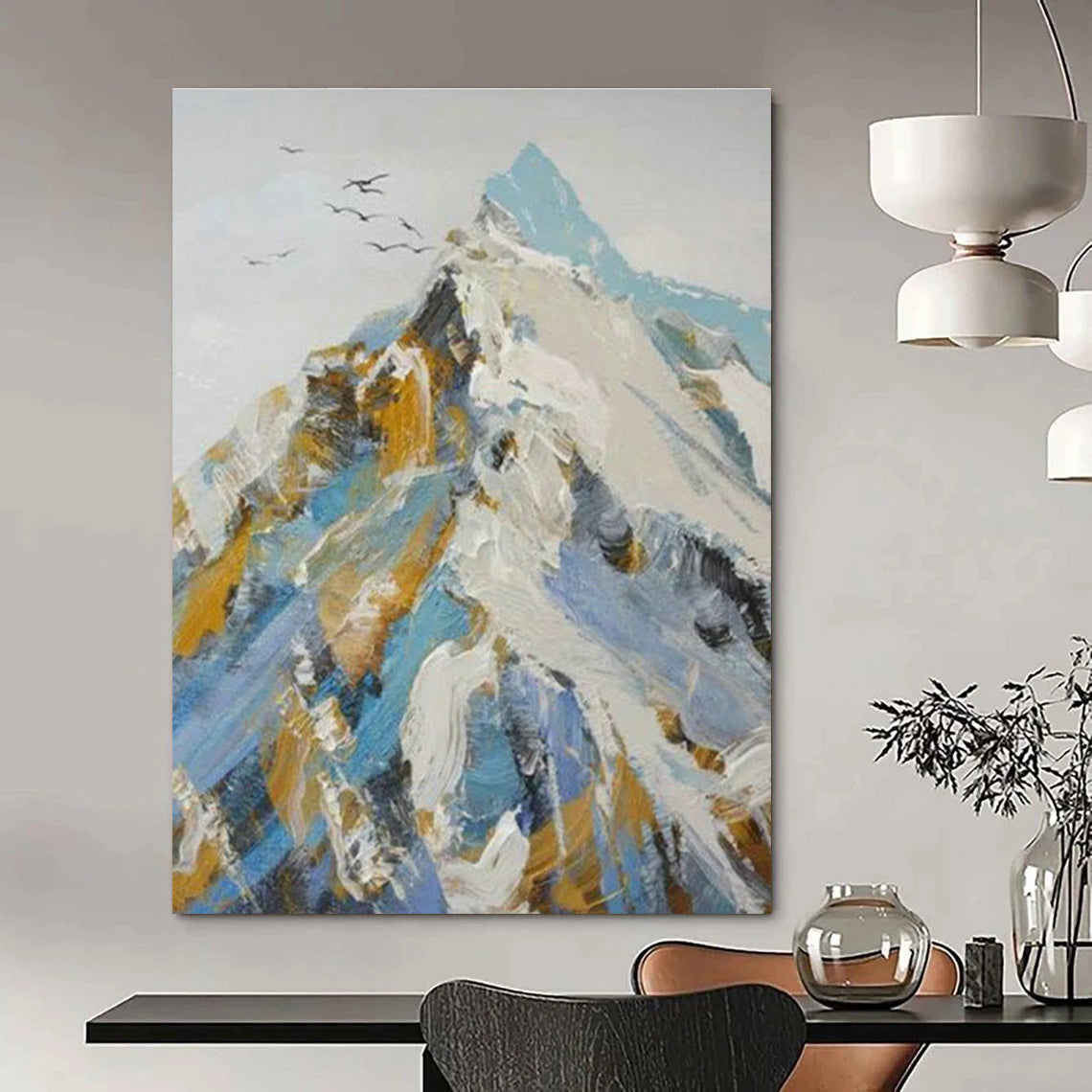Oversized Hand-Painted Abstract Decorative Painting, Creating a Visual Focal Point for Living Room and Corridor DLZ0962