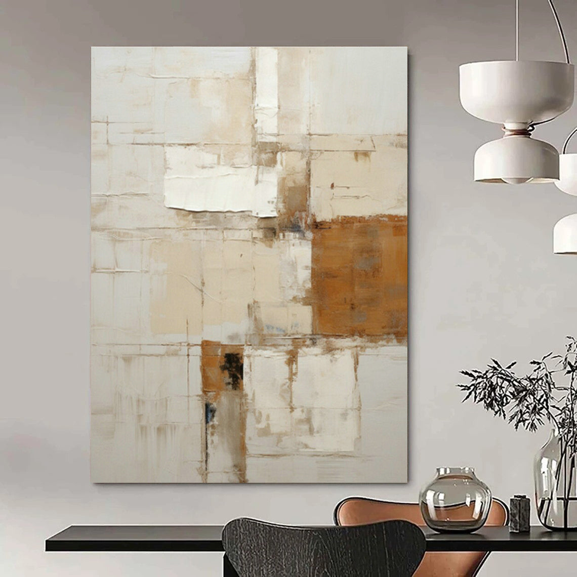 Hand - Painted Grand Abstract Creation for Hallway & Entryway DLZ1324