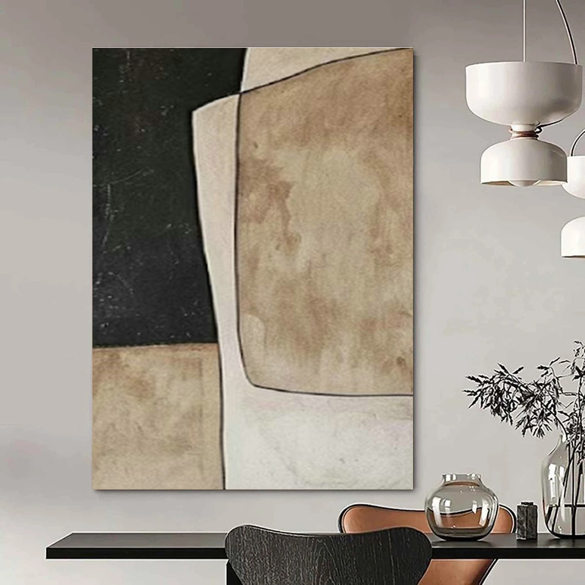 Large Customizable Handmade Abstract Wall Decor for Living Room Fireplace Screen Wall and Bedroom Canopy Bed Frame Wall DLZ1982