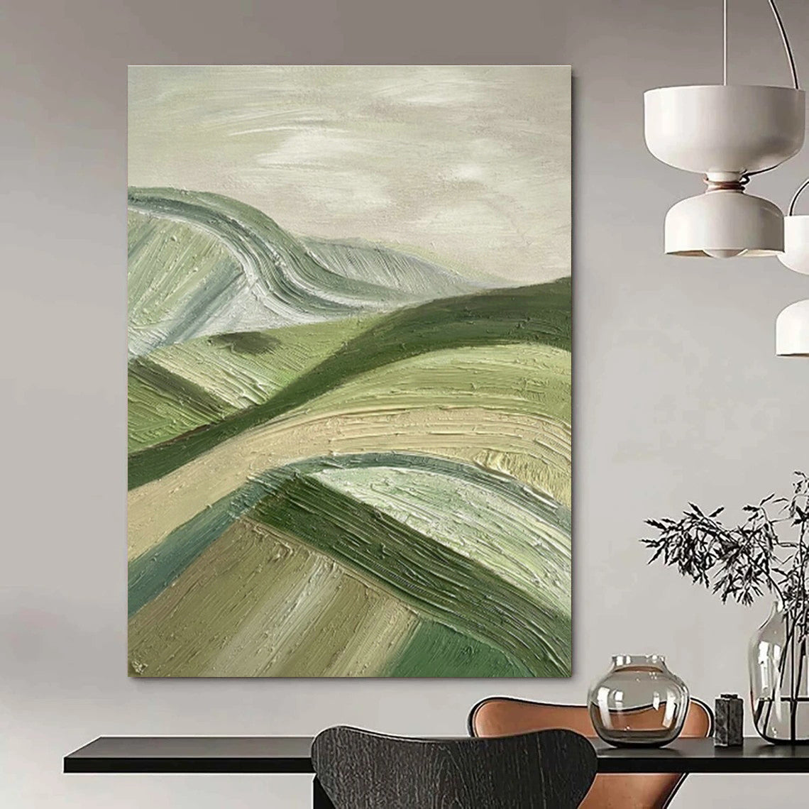 Massive Custom Abstract Paintings for Office Training Room Breakout Areas & Bedroom Reading Nooks with Daybeds DLZ0606