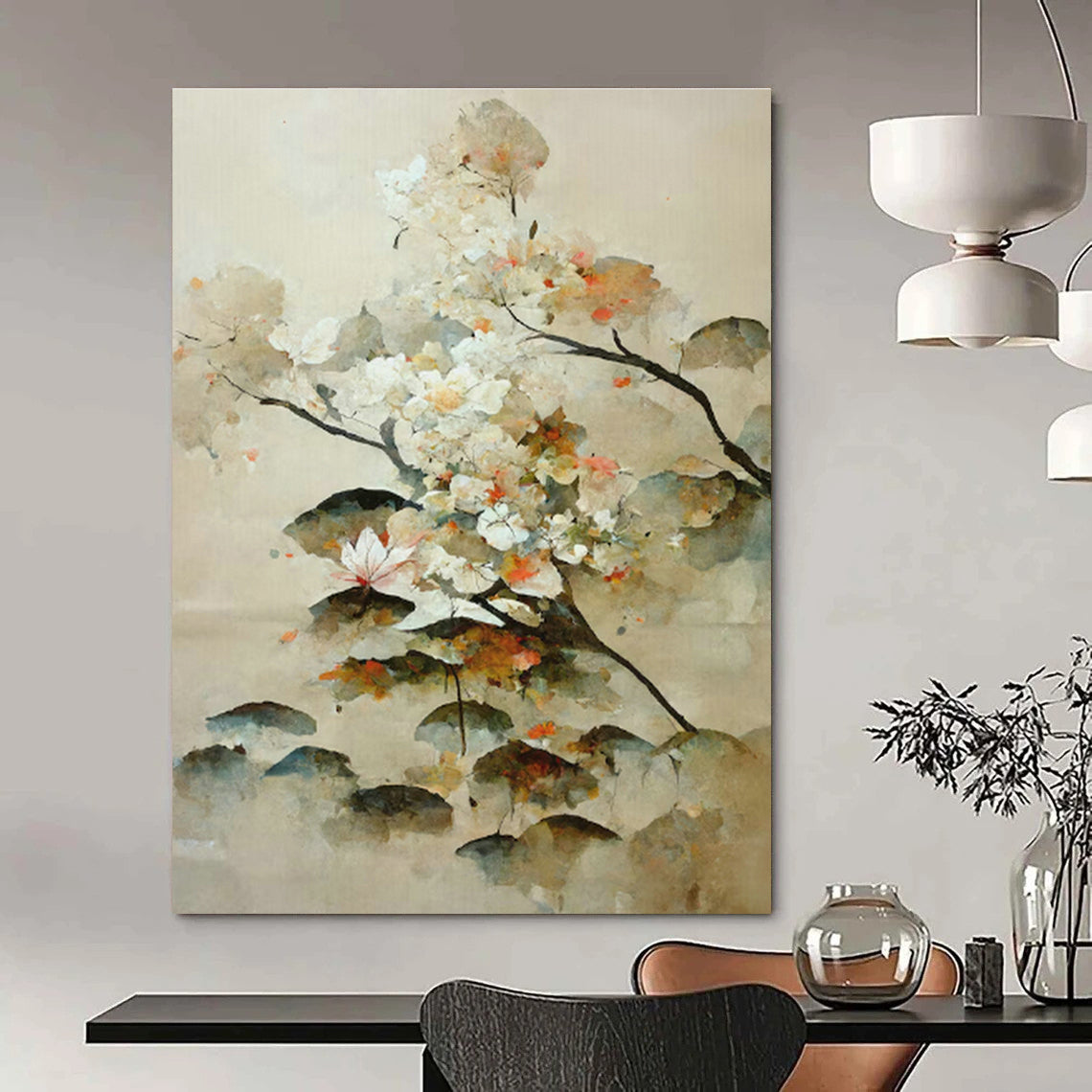Customizable Handmade Abstract Canvas for Hallway and Cottage Office DLZ1618