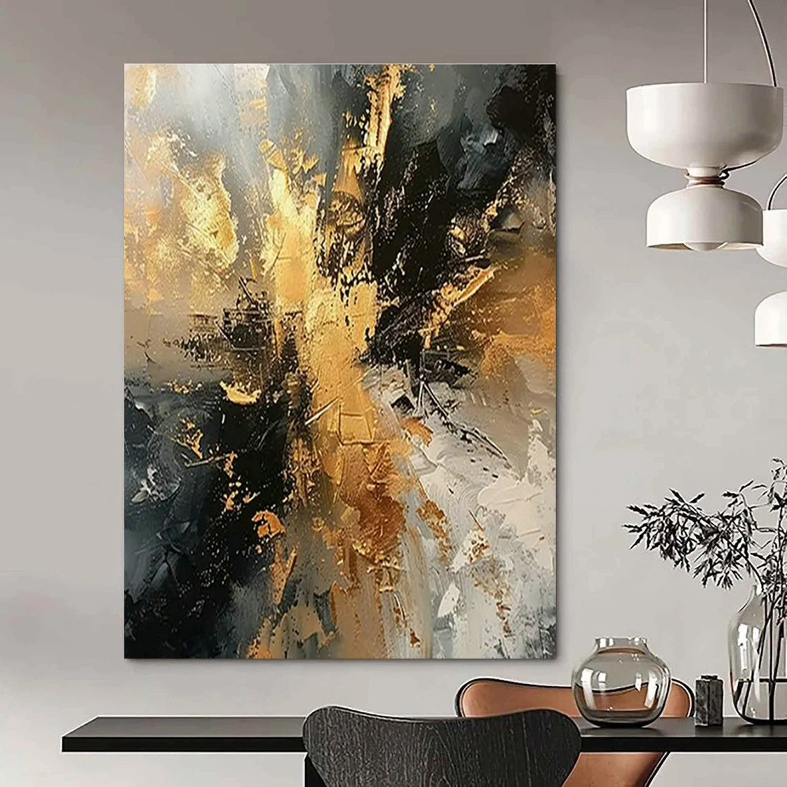 Customizable Handmade Abstract Art for Cottage Dining Room Utensil Holder Wall & Entryway Glove Box Wall DLZ1748