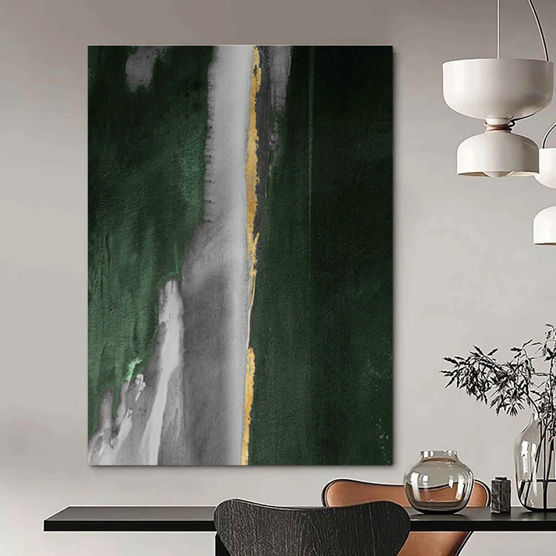 Giant Tailored Abstract Canvas for Cottage Entryway & Dining Room DLZ1210