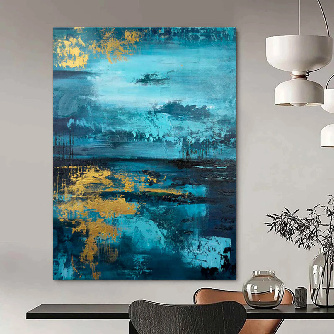 Enormous - Scale Custom Abstract Paintings for Dining Room Wine Cellars & Office Server Rooms DLZ0740