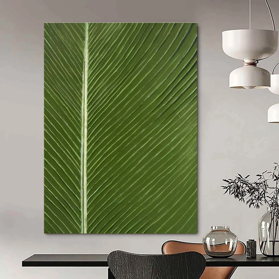 Grand - Scale Custom Hand - Painted Abstracts for Living Room Fireplace Surrounds & Cottage Hallway Benches DLZ0585