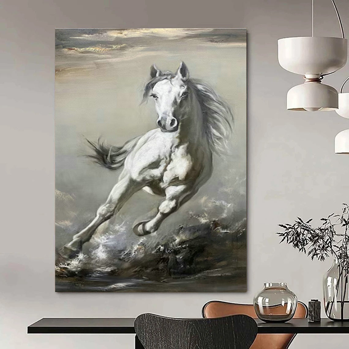 XX - Large, Bespoke Handmade Abstract Canvas Art for Hallway & Cottages DLZ2042