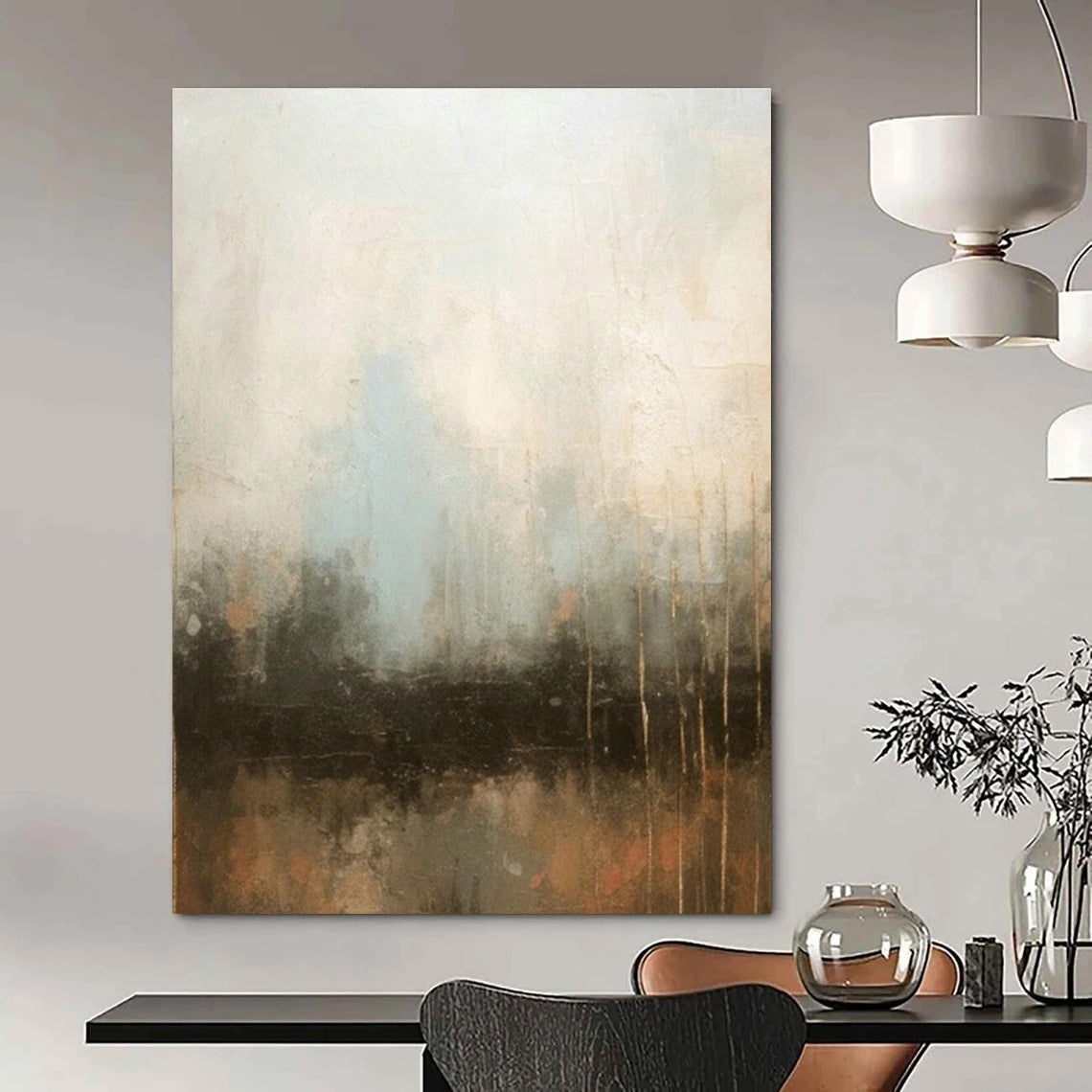Stupendous - Reach Hand - Painted Abstract Paintings for Office Break Room Kitchenettes & Bedroom Balcony Retreats DLZ0745