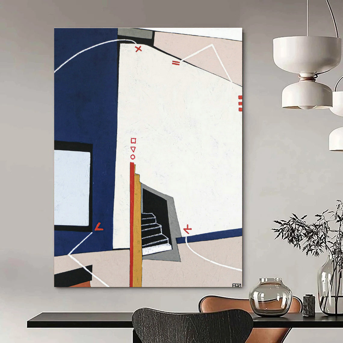 Gargantuan Bespoke Abstract Painting for Bedroom & Entryway DLZ1113