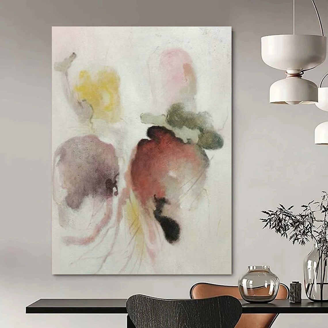 Oversized Custom Handmade Abstract Painting for Cottage Office Meeting Nook and Bedroom Reading Loft Wall DLZ1967