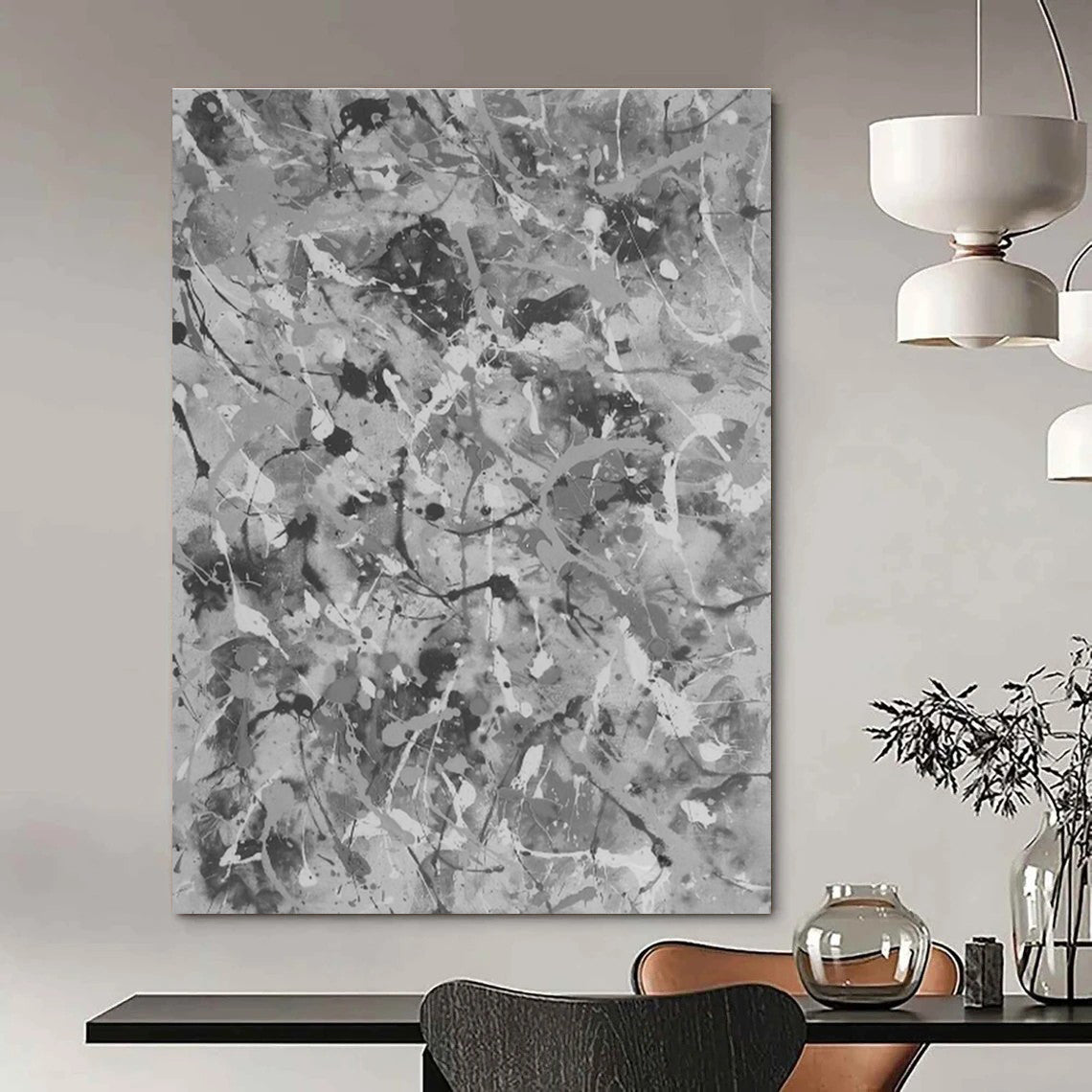 Custom Hand - Painted Abstracts for Bedroom Walk - in Closets and Office Break Rooms DLZ0779