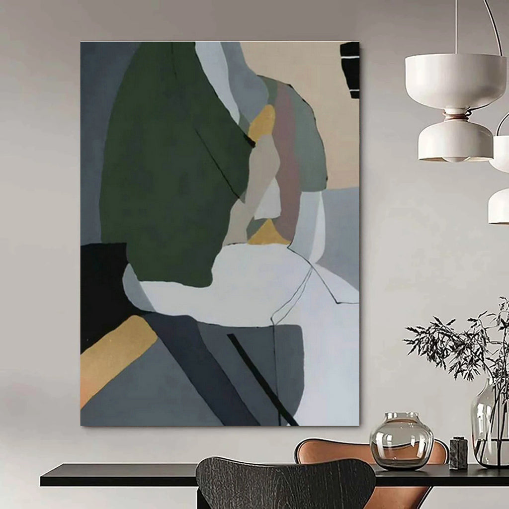 Massive Abstract Hand - Painted Murals for Office and Entryway DLZ0540