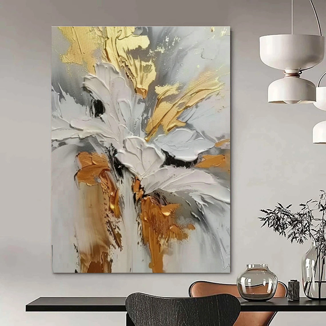 Handmade Extra - Large Abstract Wall Art Ensemble for Living Room & Dining Room DLZ1393