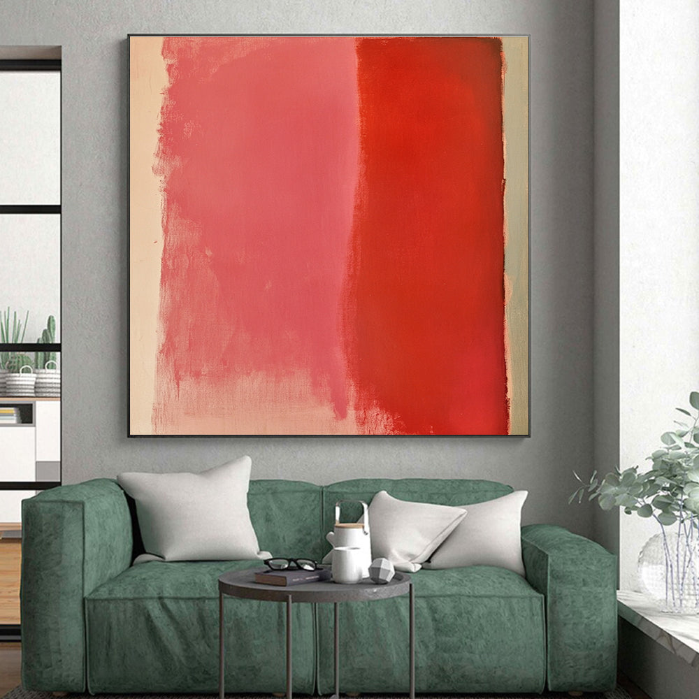 Pink and Red Abstract Painting with Gradual Hues GER133