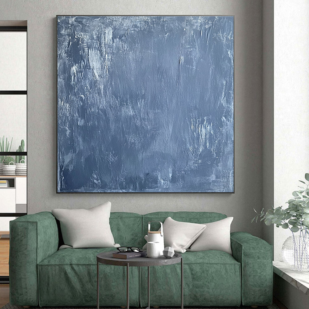 Gray Textured Abstract Painting with Subdued Tones GER402