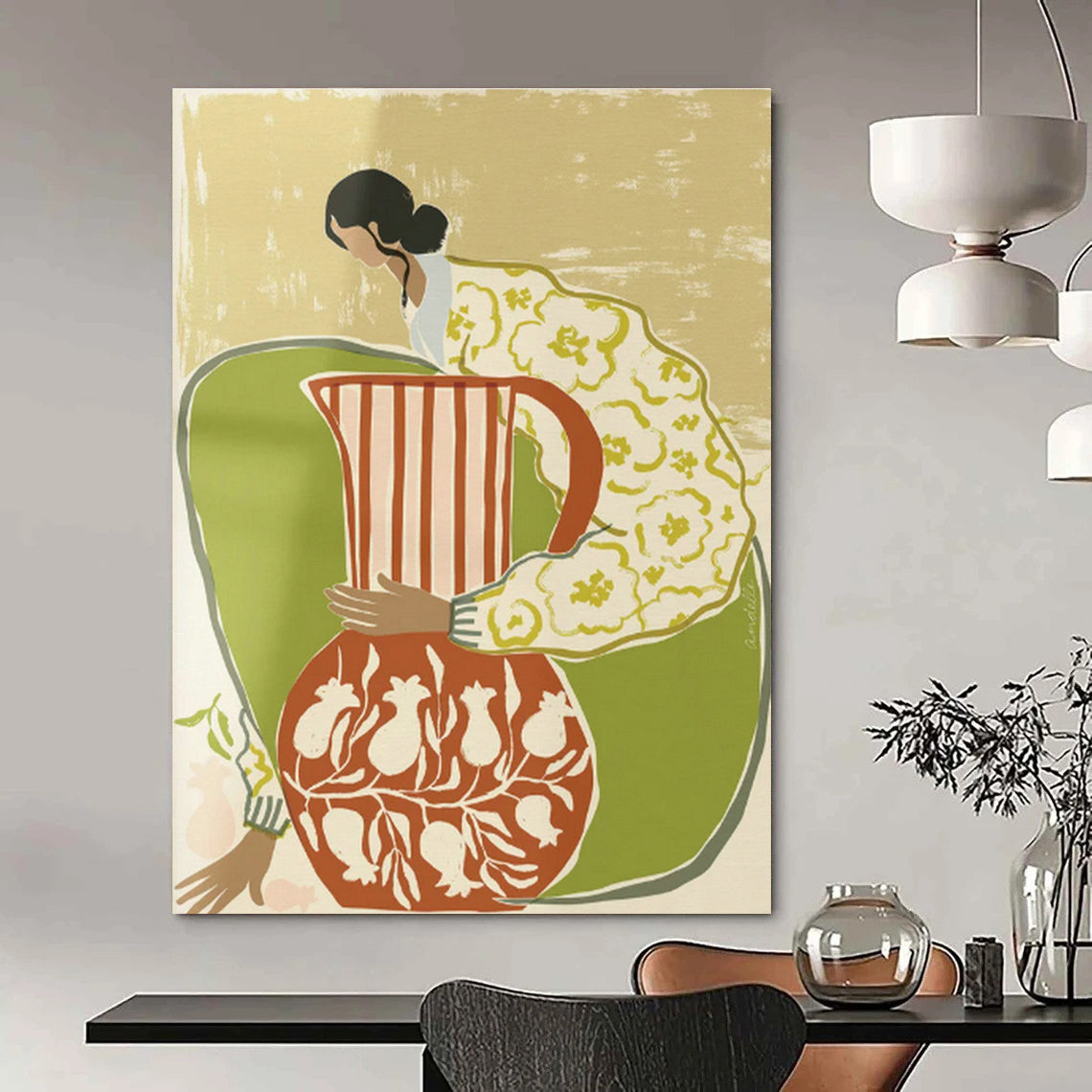 Massive Hand-Crafted Abstract Art for Office & Cottage Hallway DLZ1152