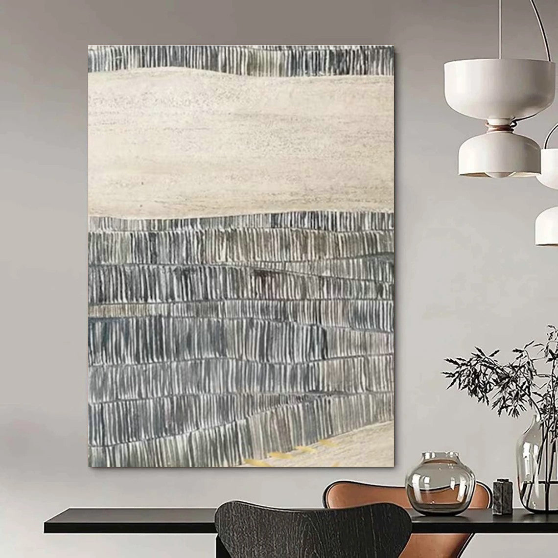 Hand-Crafted Abstract Wall Decor for Living Room and Cottage Office DLZ1606