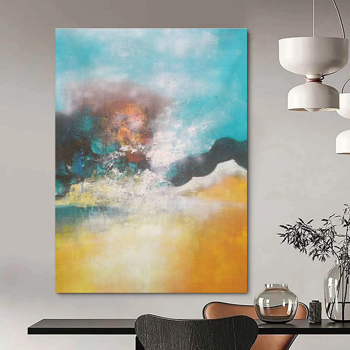 Custom Abstract Canvases for Bedroom and Dining Room DLZ0771