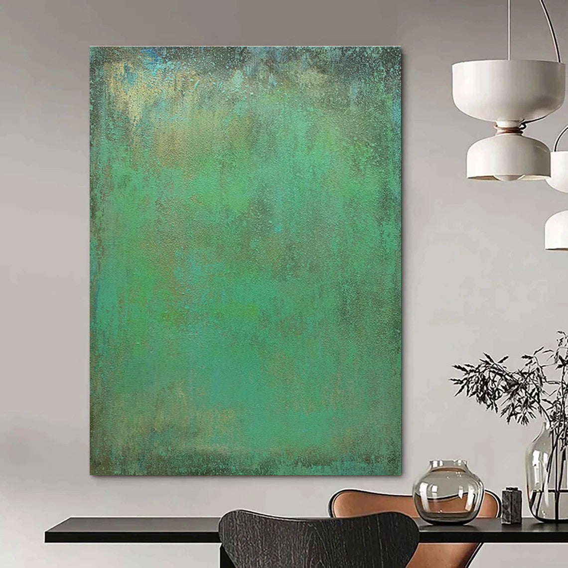 Custom-Made Immense Abstract Wall Hanging for Cottage Office & Entryway DLZ1220