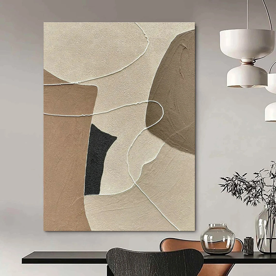 Hand-Crafted Abstract Wall Decor for Cottage Living Room and Dining Room DLZ1506
