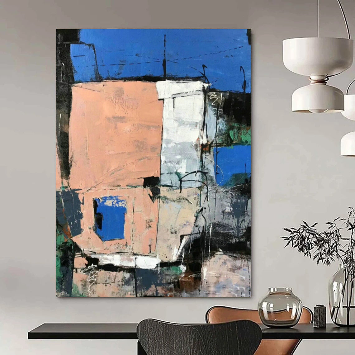 Custom Abstract Paintings for Bedroom and Entryway DLZ0765