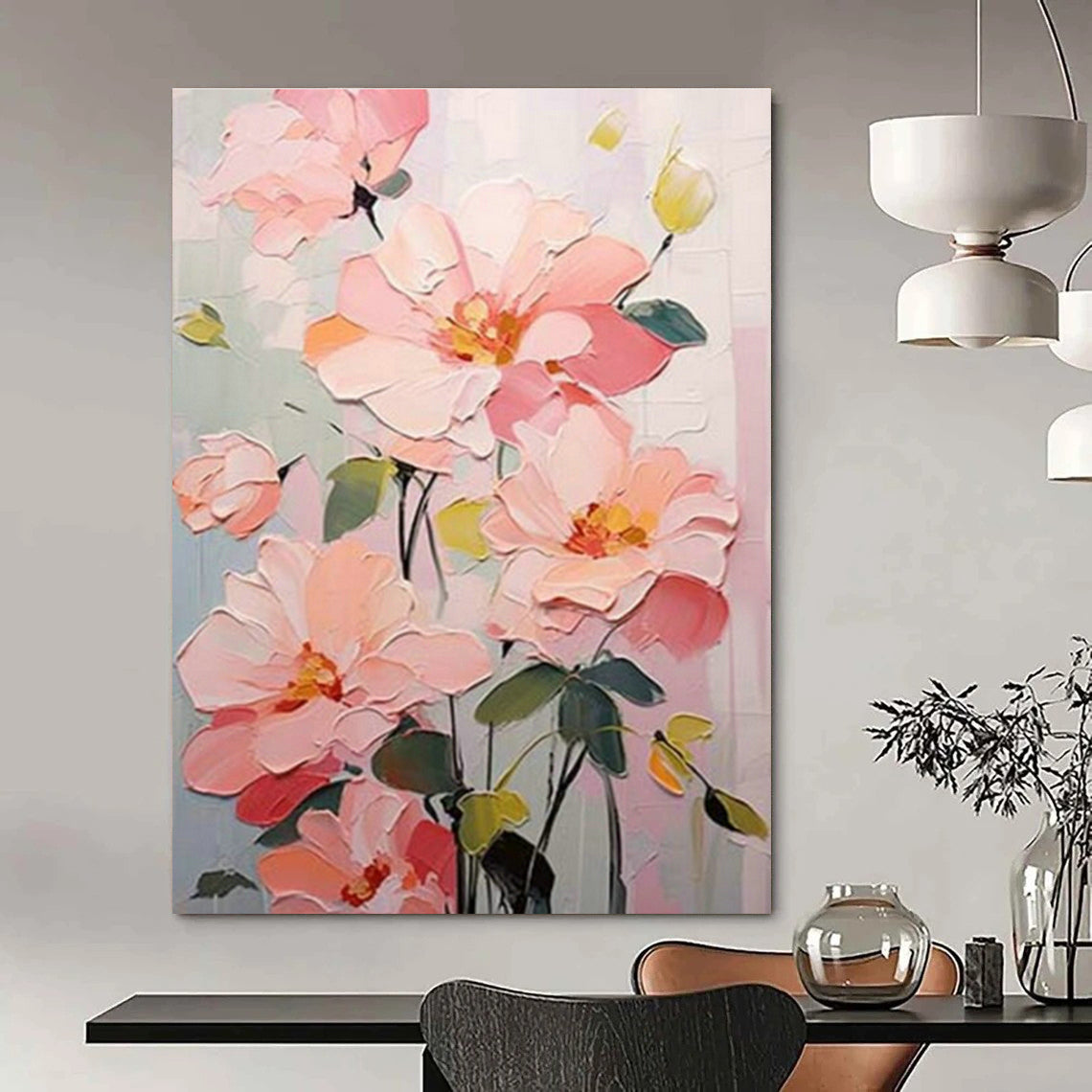 Original Handmade Abstract Canvas for Hallway and Dining Room DLZ1535