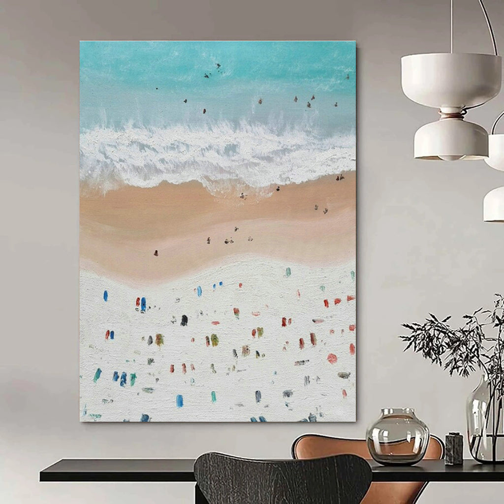 Custom - Sized Large Handmade Abstract Painting for Living Room & Dining Room DLZ2036