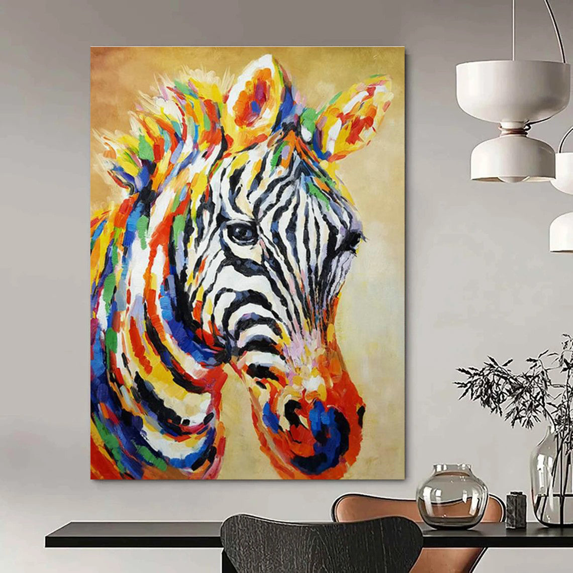 Big Custom - Built Handmade Abstract Canvas for Office and Hallway DLZ2142