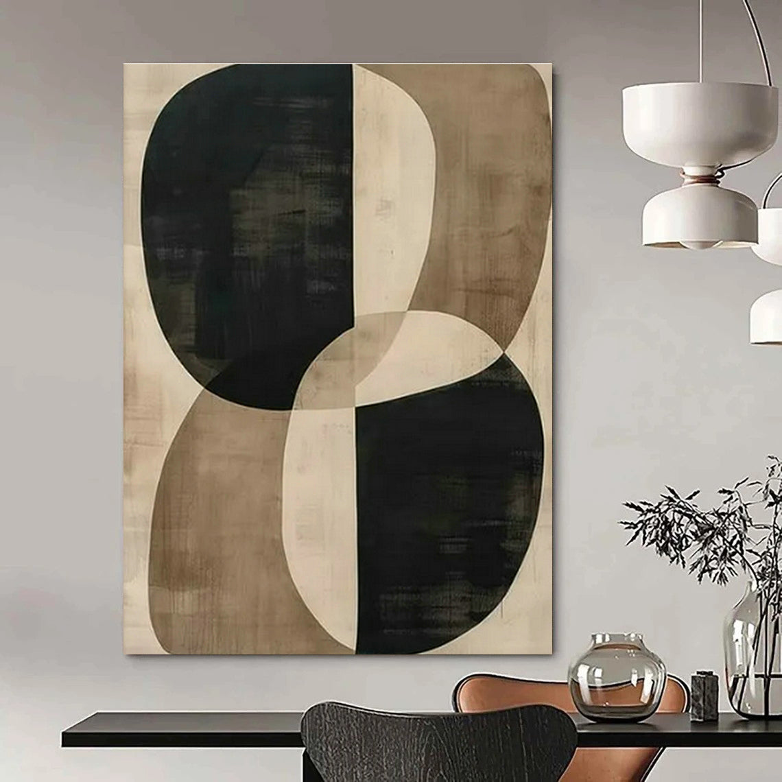 Large Custom Handmade Abstract Wall Art for Cottage Bedroom Makeup Brush Holder Wall & Living Room Remote Control Caddy Wall DLZ1752