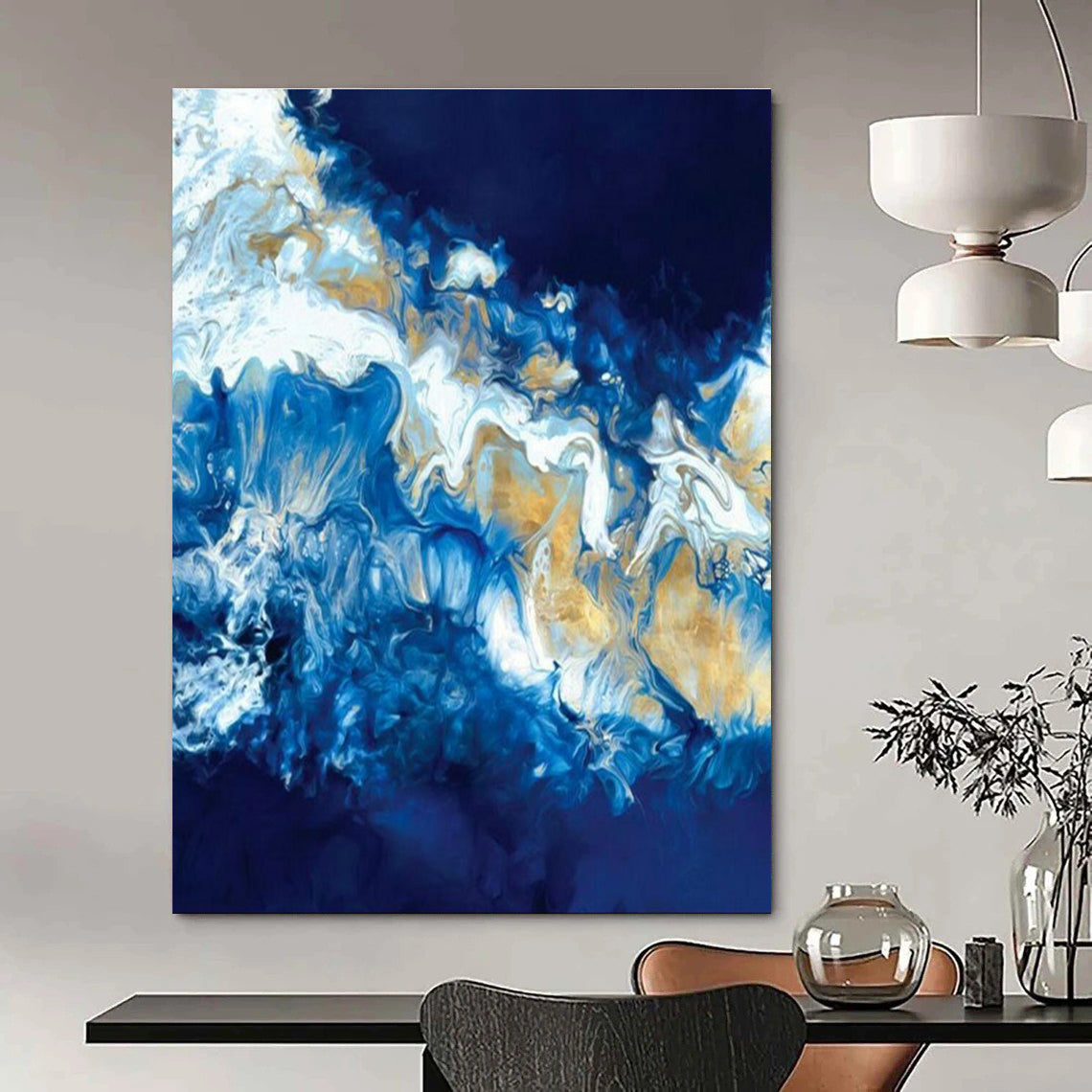 Oversized Handmade Abstract Painting for Office & Entryway DLZ2350