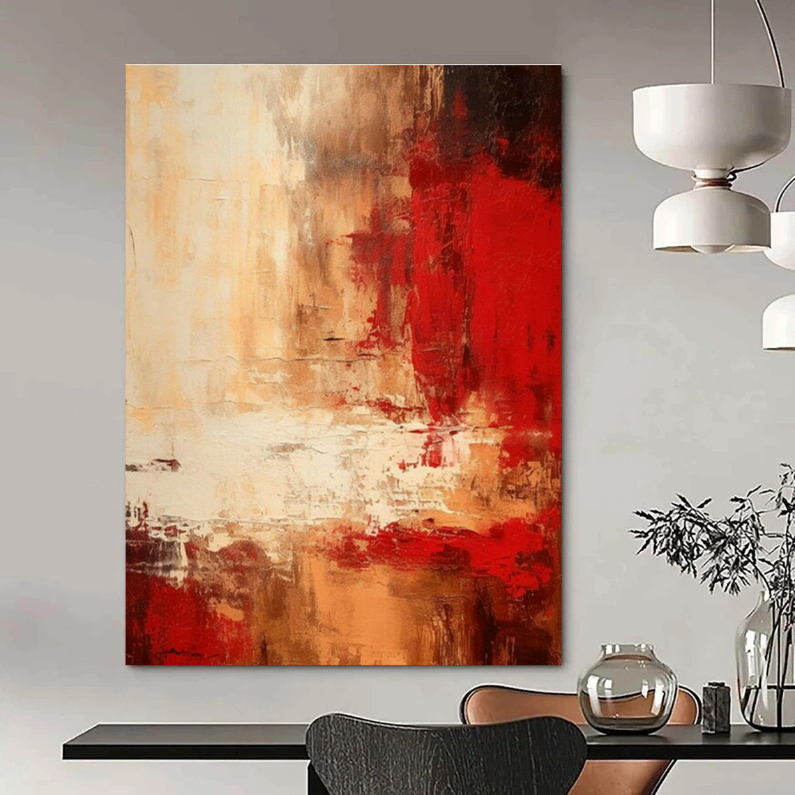 Original Handmade Abstract Canvas for Hallway & Cottage Office DLZ1655