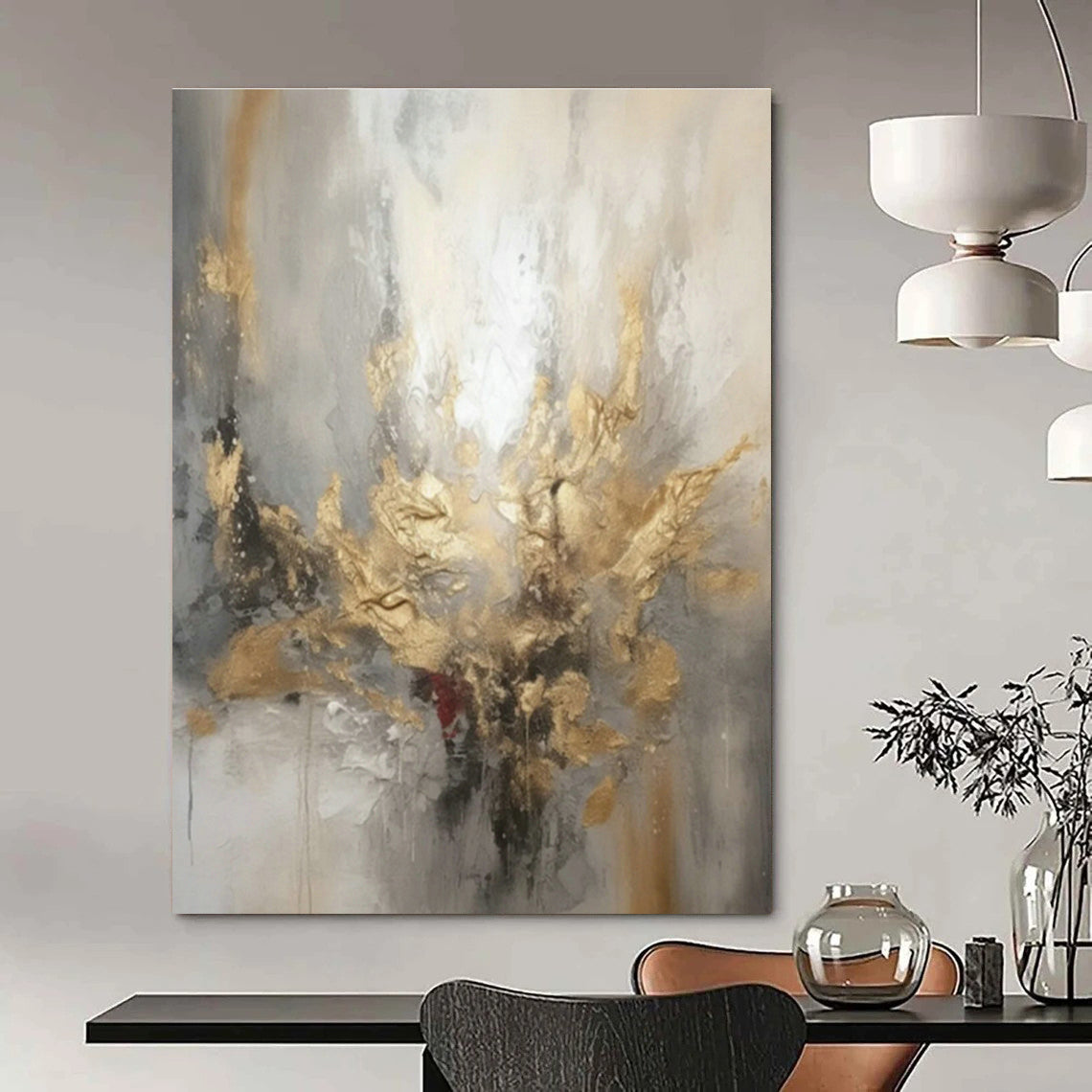 Extra - Vast Hand - Painted Abstract Canvases for Bedroom Window Seat Nooks & Cottage Hallway Plant Stand Surrounds DLZ0858