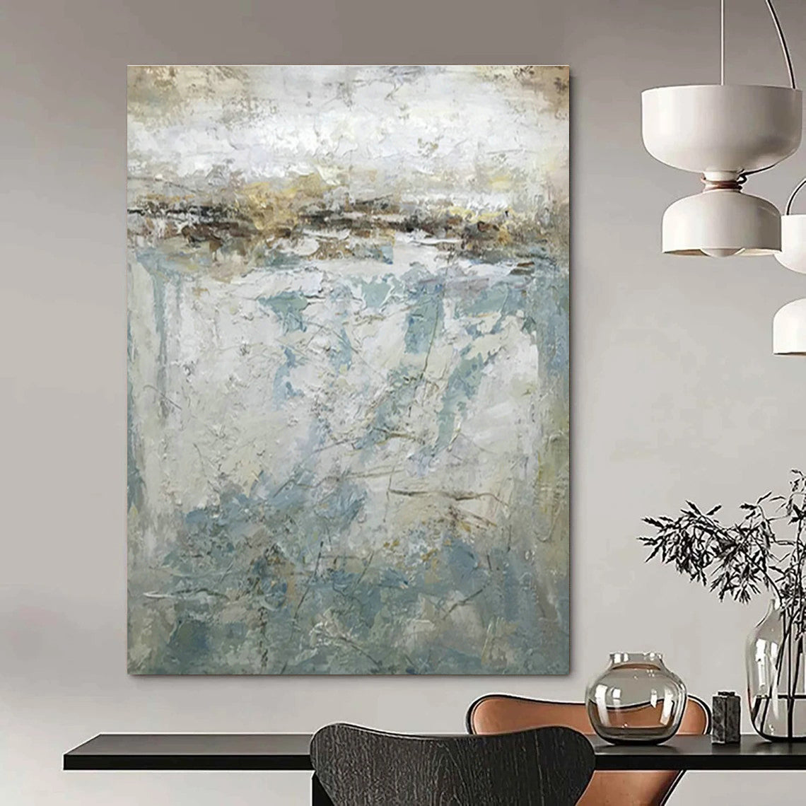 Massive Abstract Hand - Painted Art for Dining Room & Entryway DLZ0561