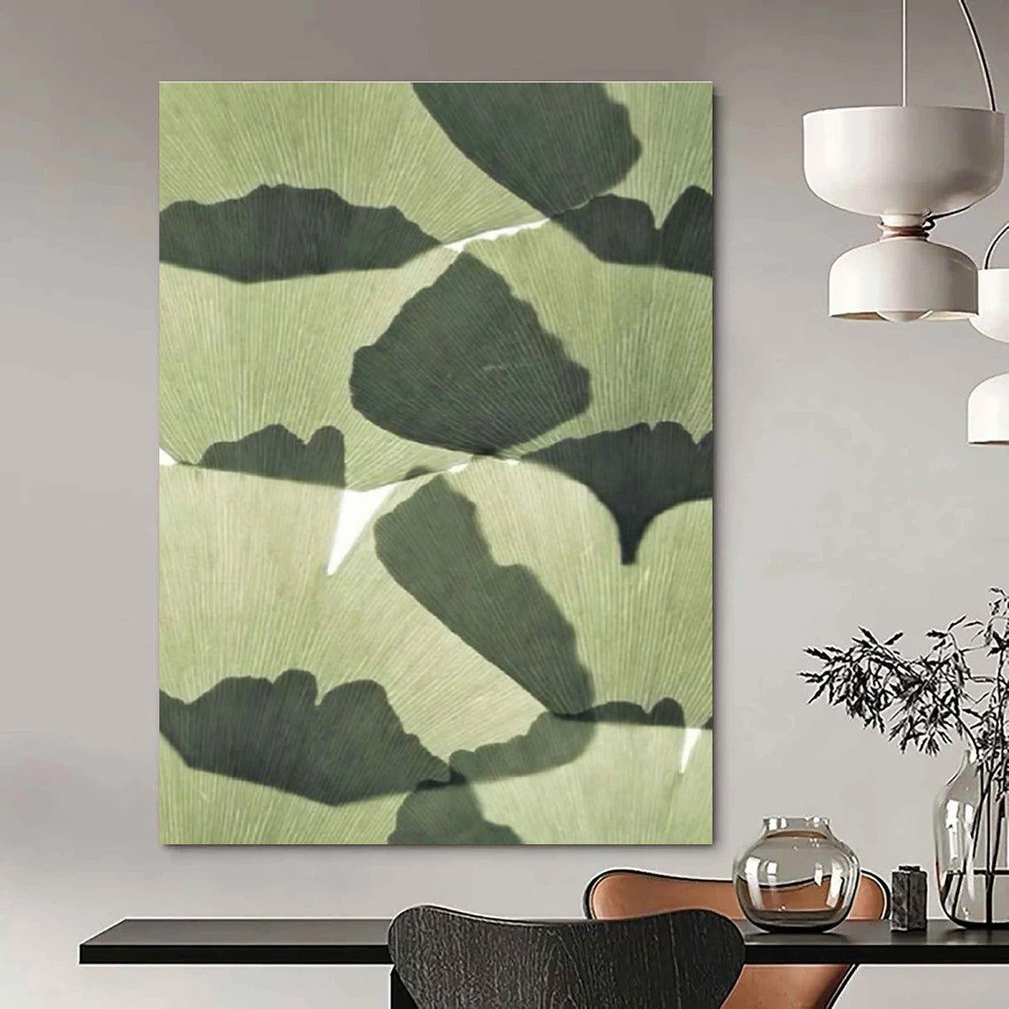 Monumental Custom Abstract Mural for Dining Room & Entryway DLZ1077