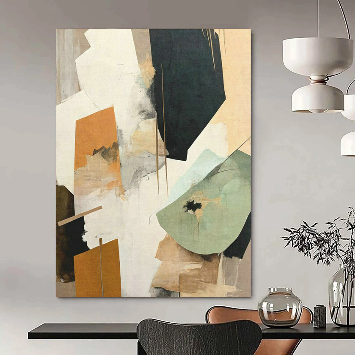 Large Hand-Painted Abstract Painting for Bedroom and Cottage Office DLZ1627