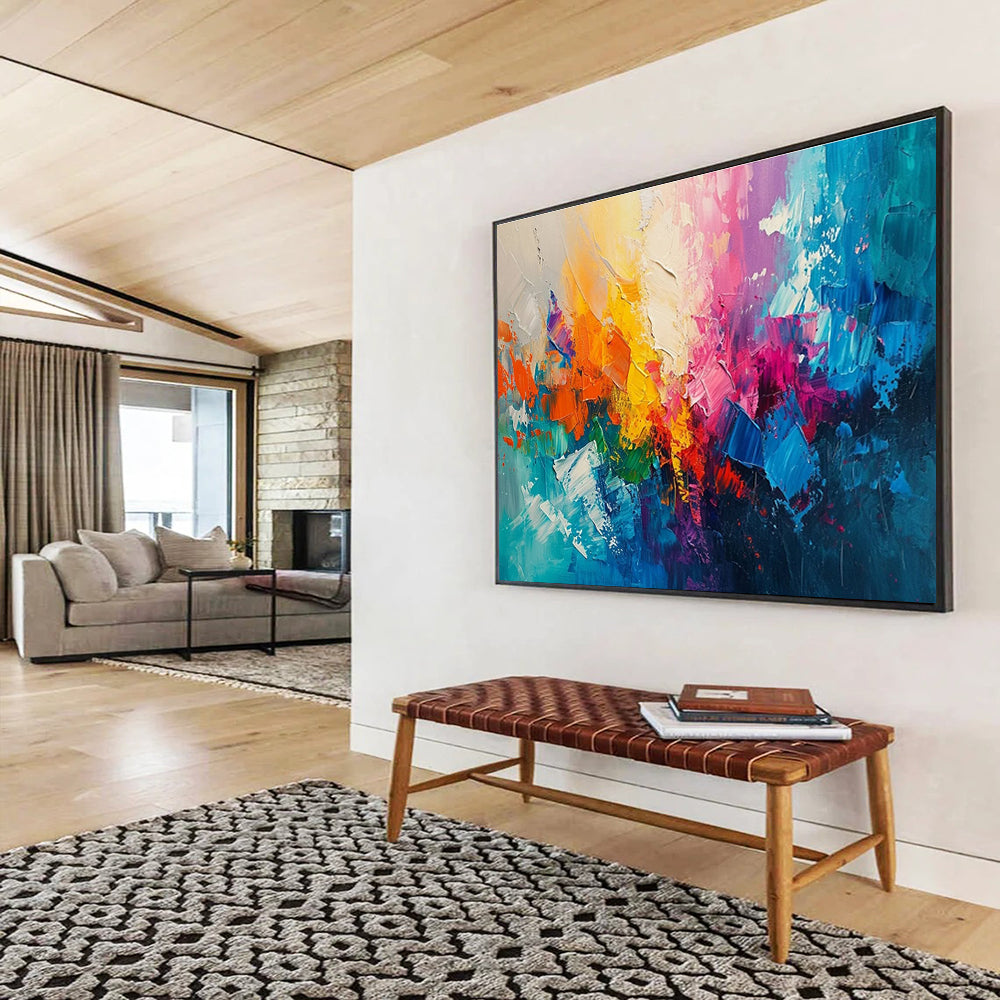 Vivid Colorful Abstract Expressionist Painting THY048