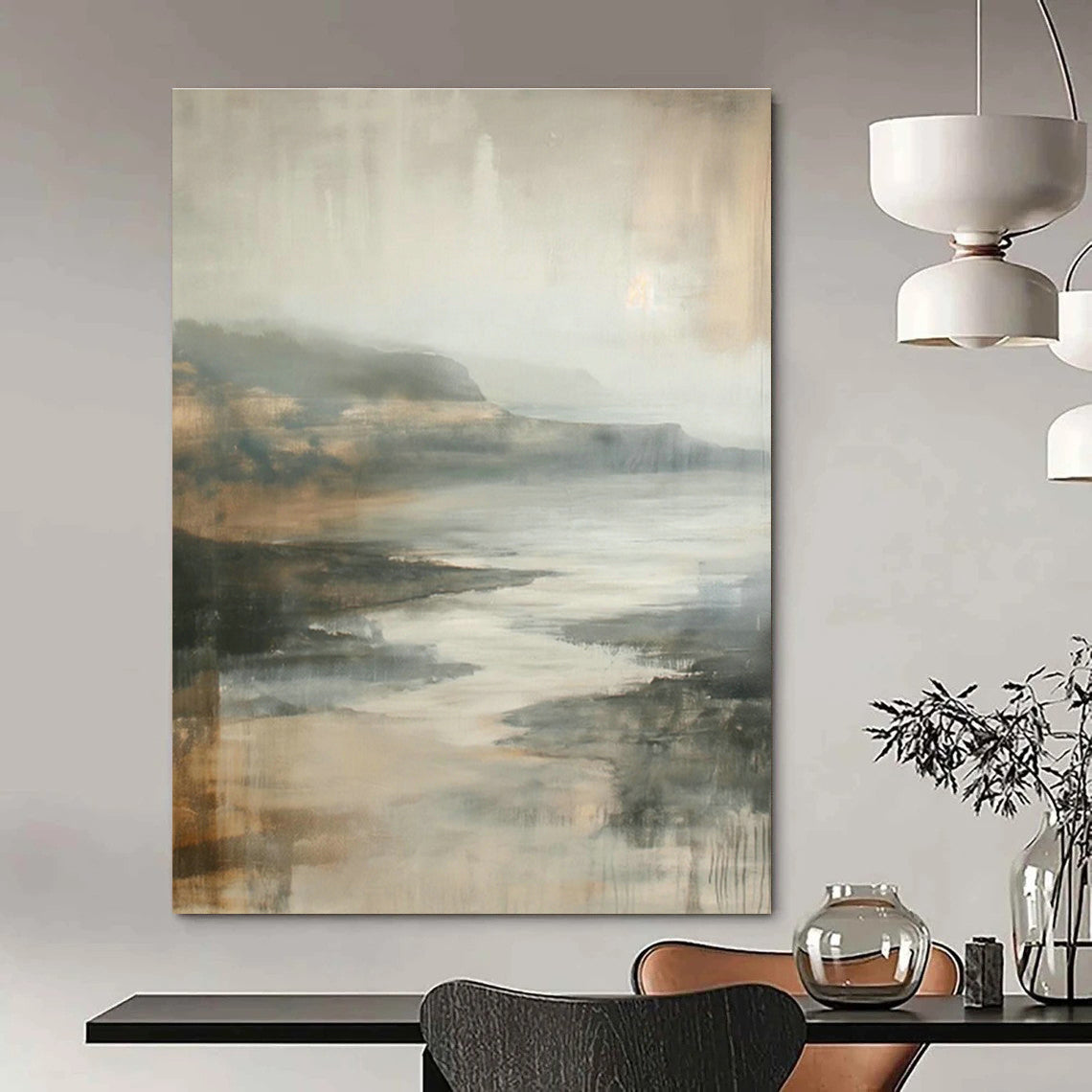 Giant Customizable Hand-Painted Abstract Wall Art for Bedroom & Hallway DLZ1008
