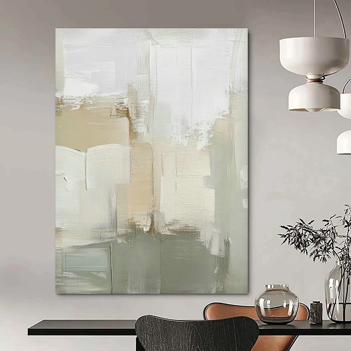 Hand - Painted Custom Abstract Canvases for Cottage Bedroom Dresser Drawer Fronts & Hallway Picture Frames DLZ0712