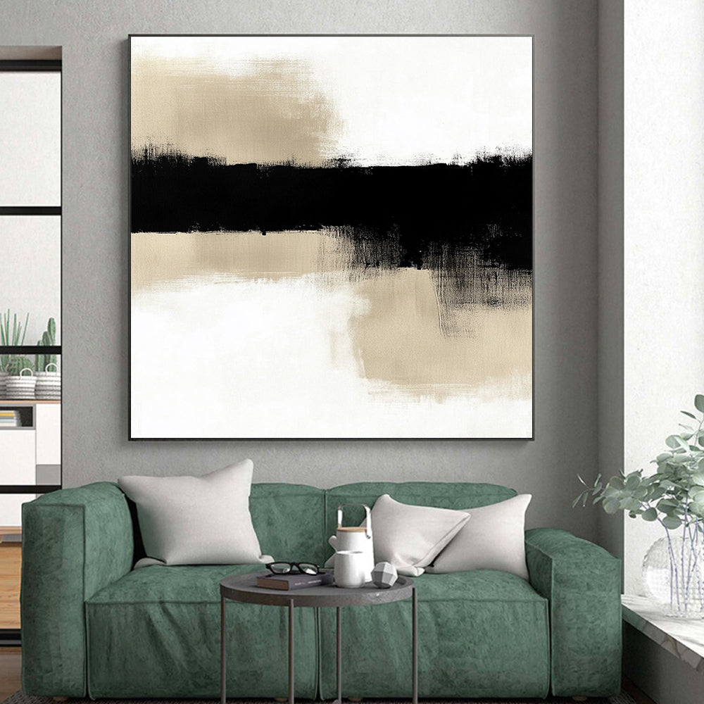 Black Beige Abstract Landscape GER845