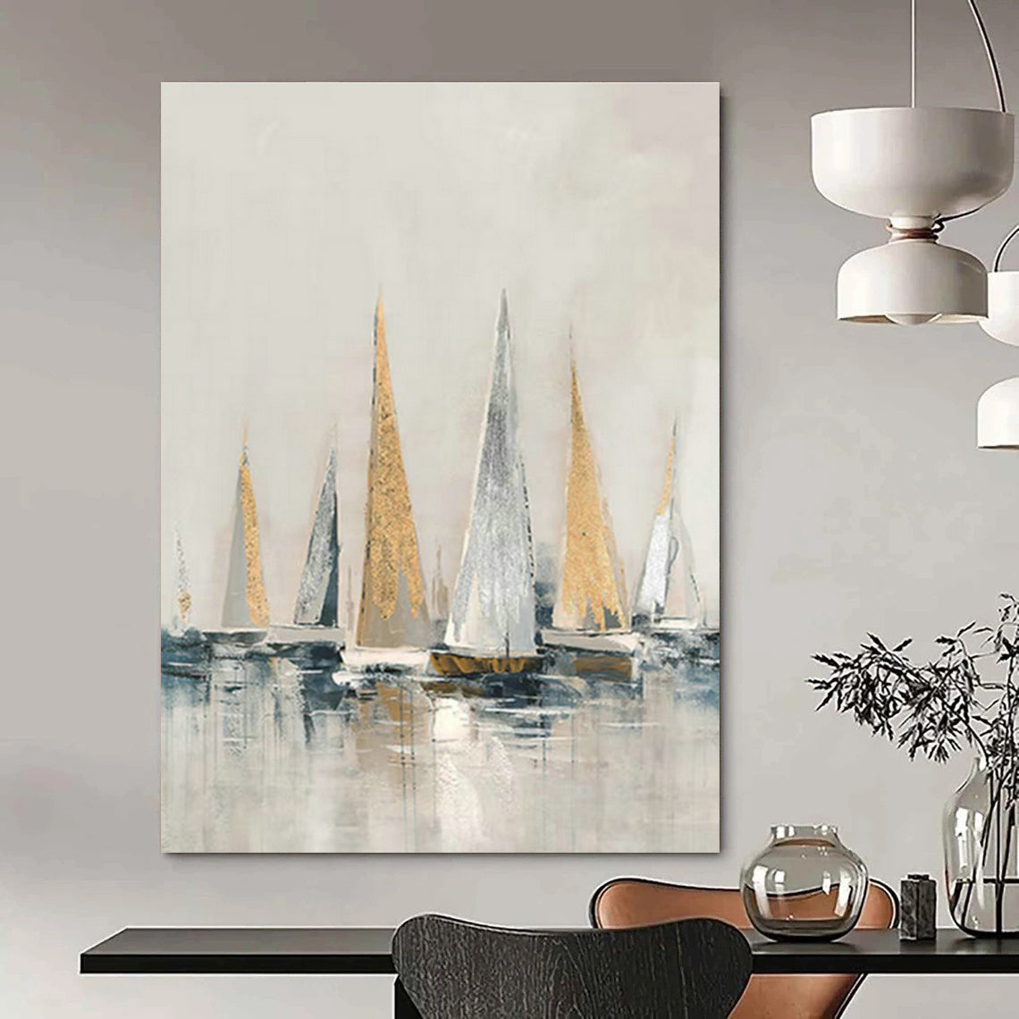 Artisan-Made Abstract Painting Series with Gradient Colors for Cottage Hallway & Office DLZ1423