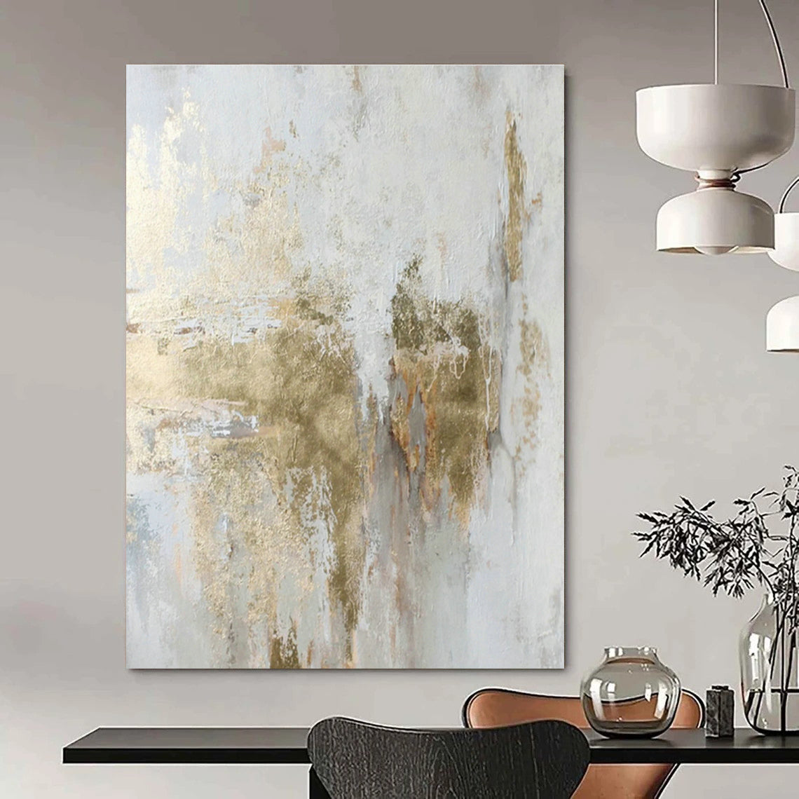 Gigantic Bespoke Abstract Canvas for Dining Room & Entryway DLZ1013
