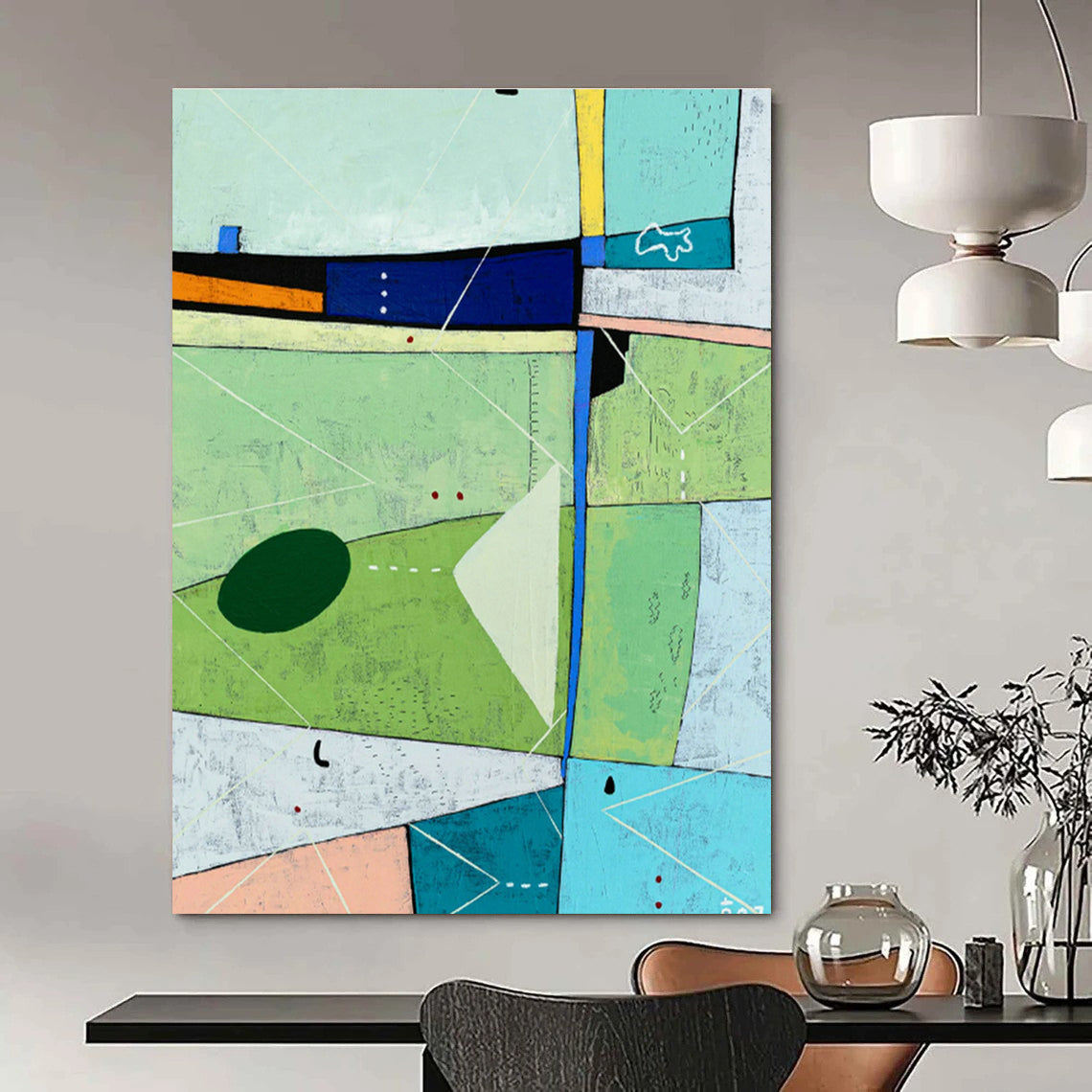 Colossal - Sized Custom Abstract Mural for Office & Bedroom DLZ1111
