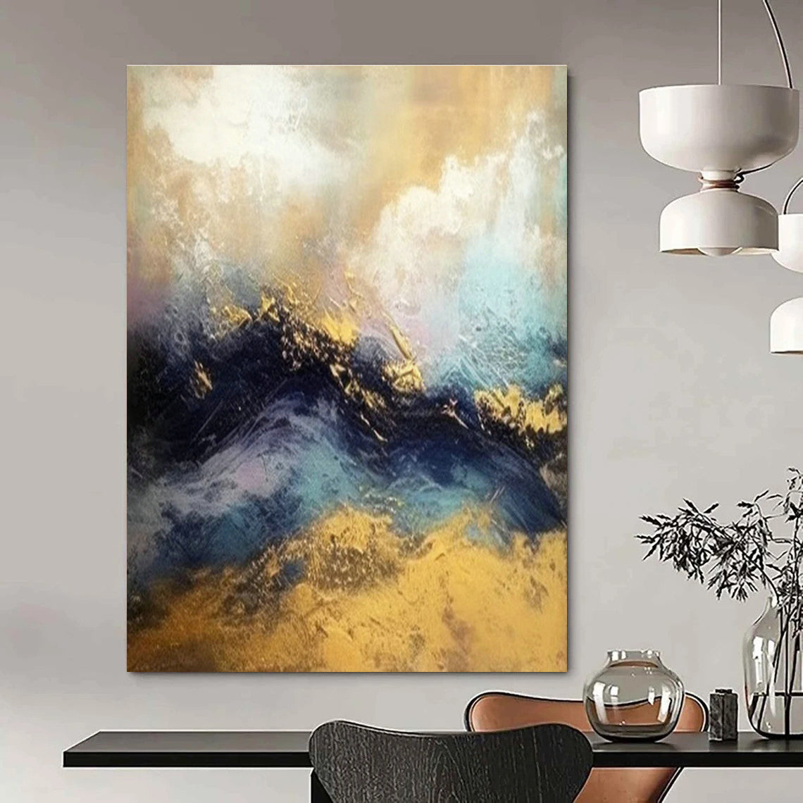 Tremendous - Depth Custom Hand - Painted Abstracts for Dining Room Celebration DLZ0447
