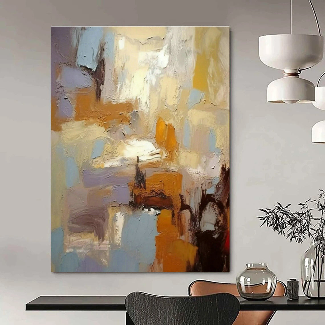 Hand-Painted Abstract Painting for Living Room and Hallway DLZ1449