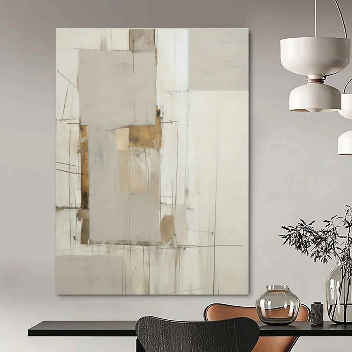 Handmade Extra - Large Abstract Gem for Cottage Office & Bedroom DLZ1323