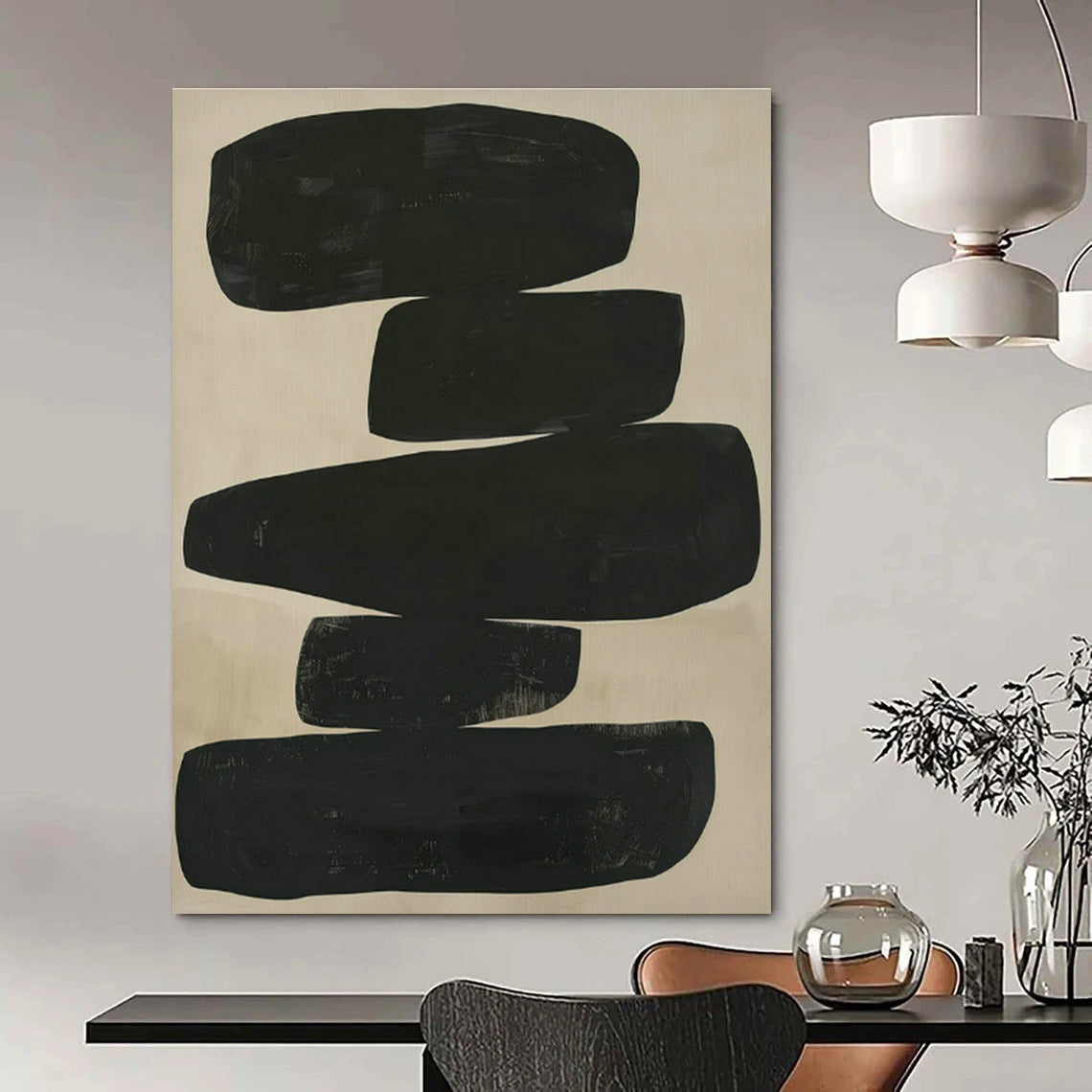 Oversized Custom Handmade Abstract Wall Art for Bedroom Walk-in Closet and Living Room Media Wall DLZ1833
