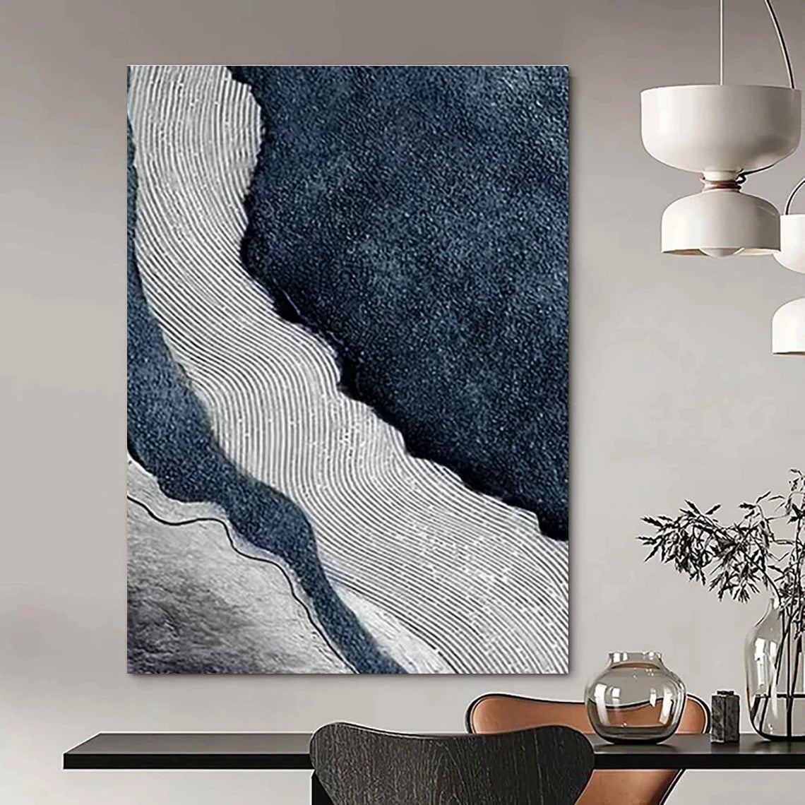 Stupendous Custom-Fit Hand Painted Abstract Canvas for Bedroom & Entryway DLZ2236