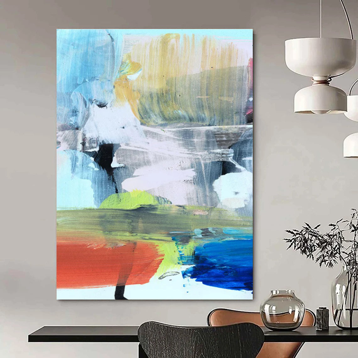 Colorful Abstract Blend Painting ADGE245