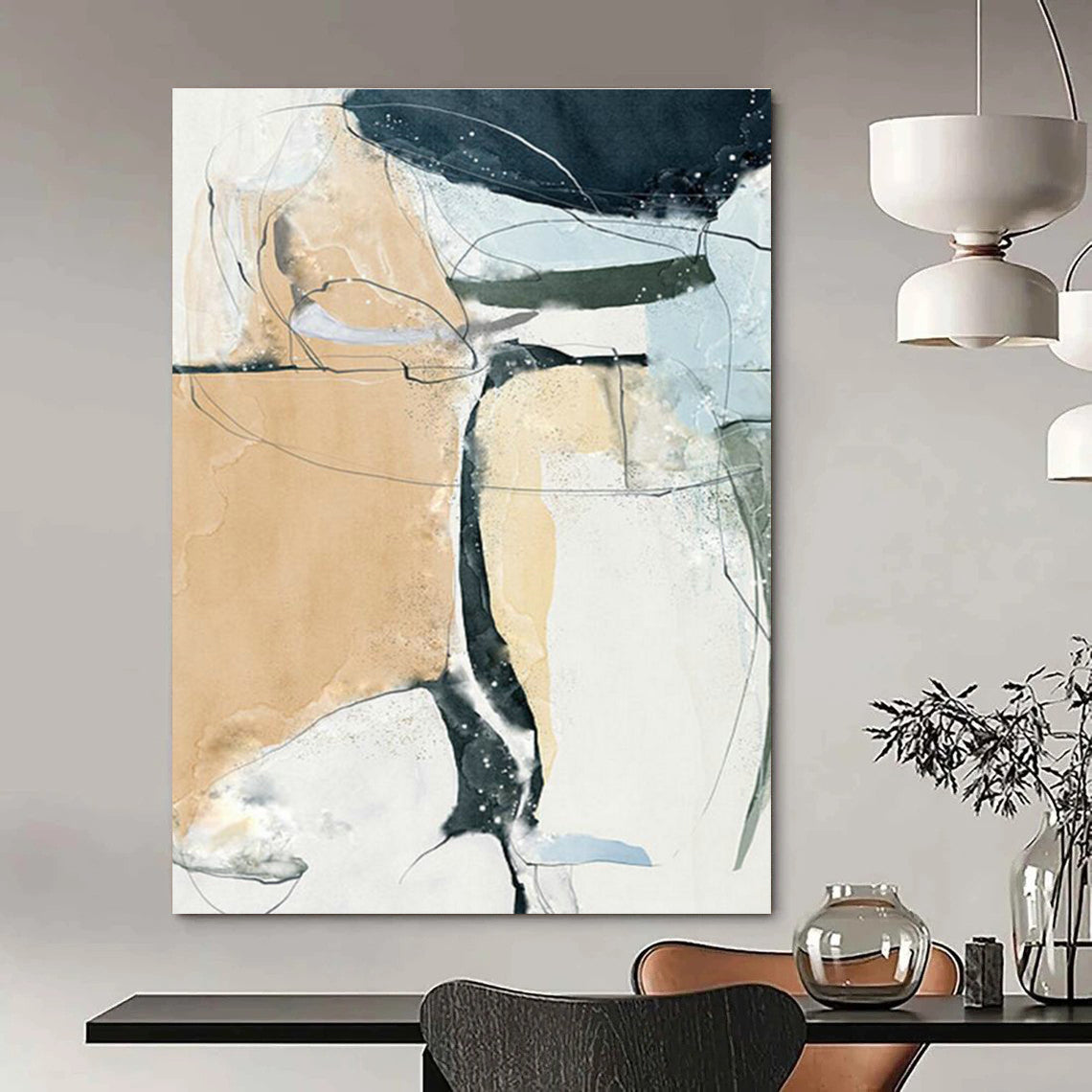 Colossal Custom - Fit Handmade Abstract Painting for Bedroom & Dining Room DLZ2223